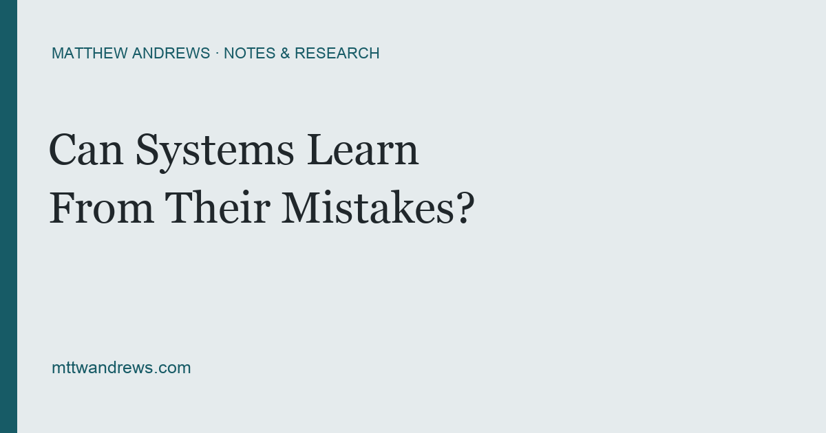 Concepts for learning from mistakes in multi-agent workflows